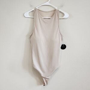 Klassy Network Cream Ribbed Bodysuit